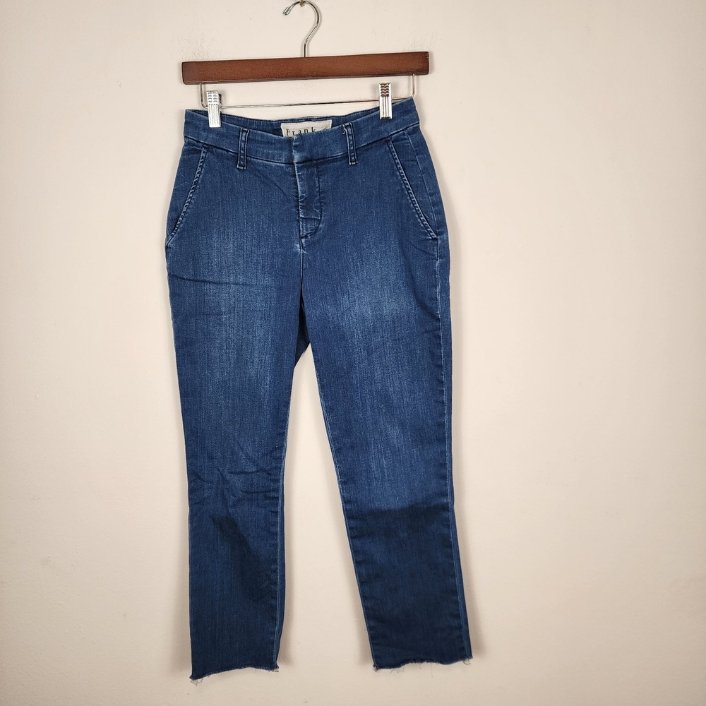 Frank & Eileen Wicklow Italian Chino Blue Cropped Jeans Women's Size 0